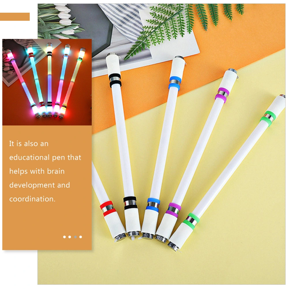 1 set of Finger Pens Glowing Rotating Pens Interesting Flying Pens for Students