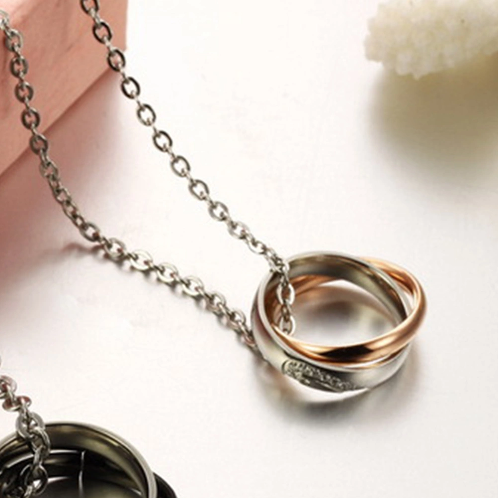 1pc Ring Pendant Necklace Couple's Necklace Romantic Valentine's Day Gift
