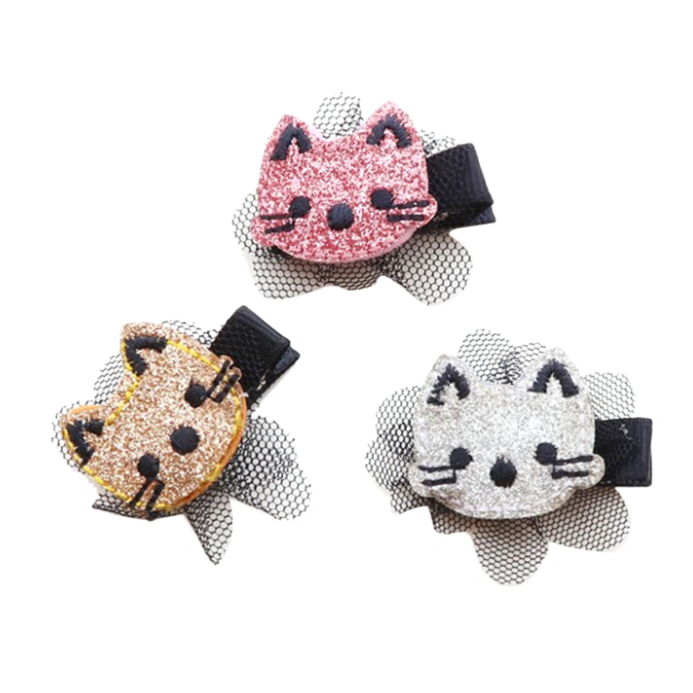 6PCS Cartoon BB Adorable Owl Hair Clips Glitter Hairpin Barrette for Baby Girls Children