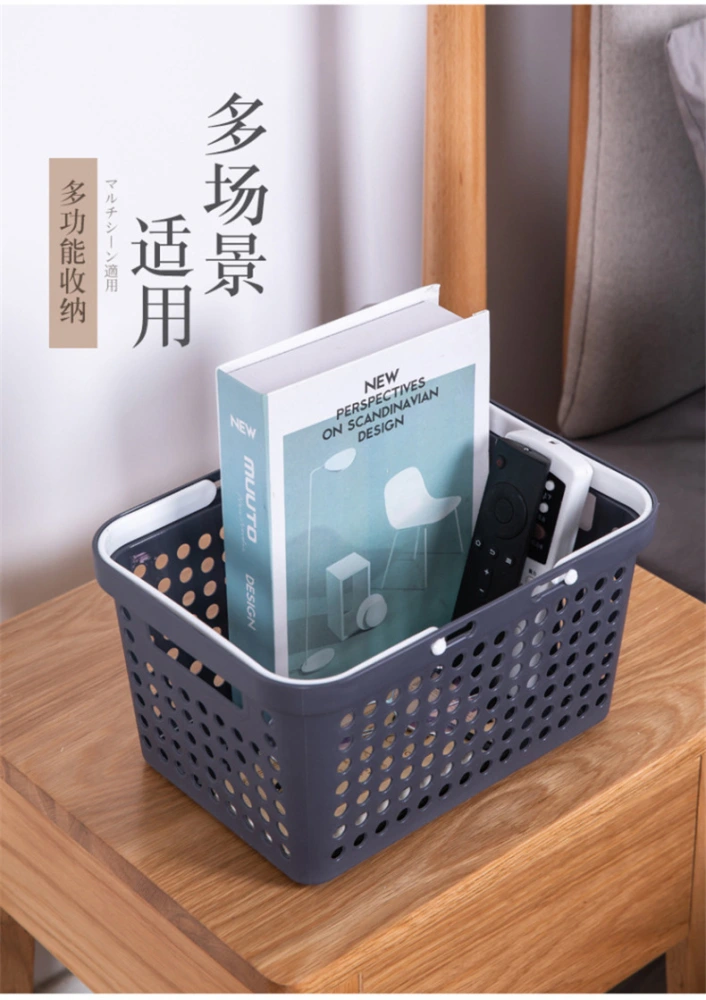 Hollow Desktop Storage Basket Multi-purpose Sorting Basket with Double Handles