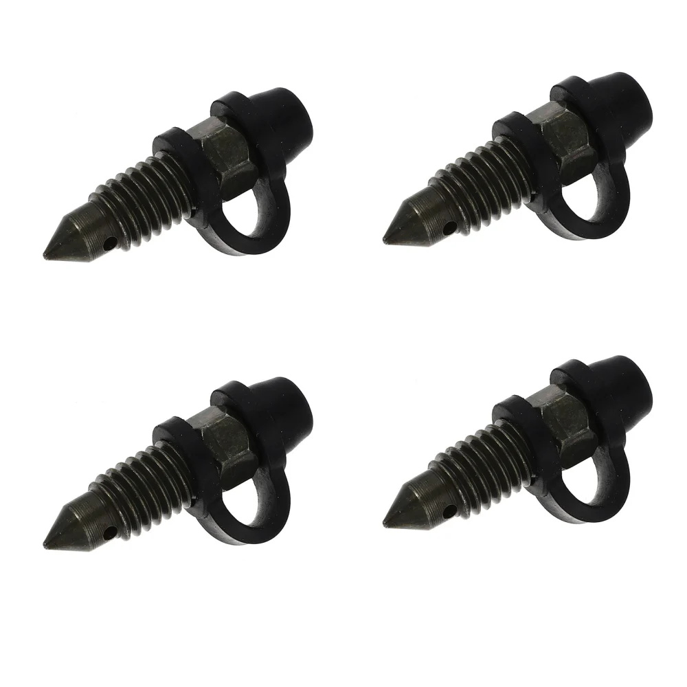 4 Sets Motorcycle Brake Braking Caliper Bleed Screw Nipples with Dust