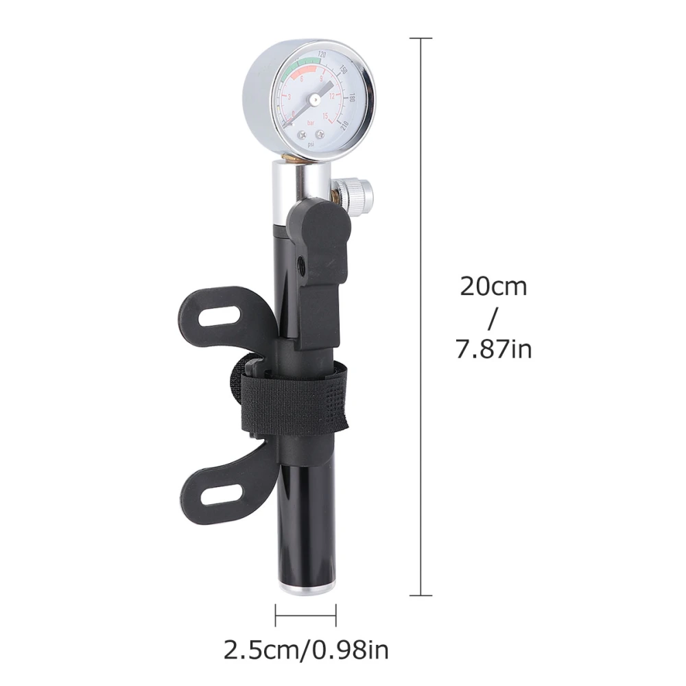 1 Set Portable Bike Tire Inflator Practical Bike Tyre Floor Mini High Pressure Hand Pump (Inflator+Fish Type Crowbar)