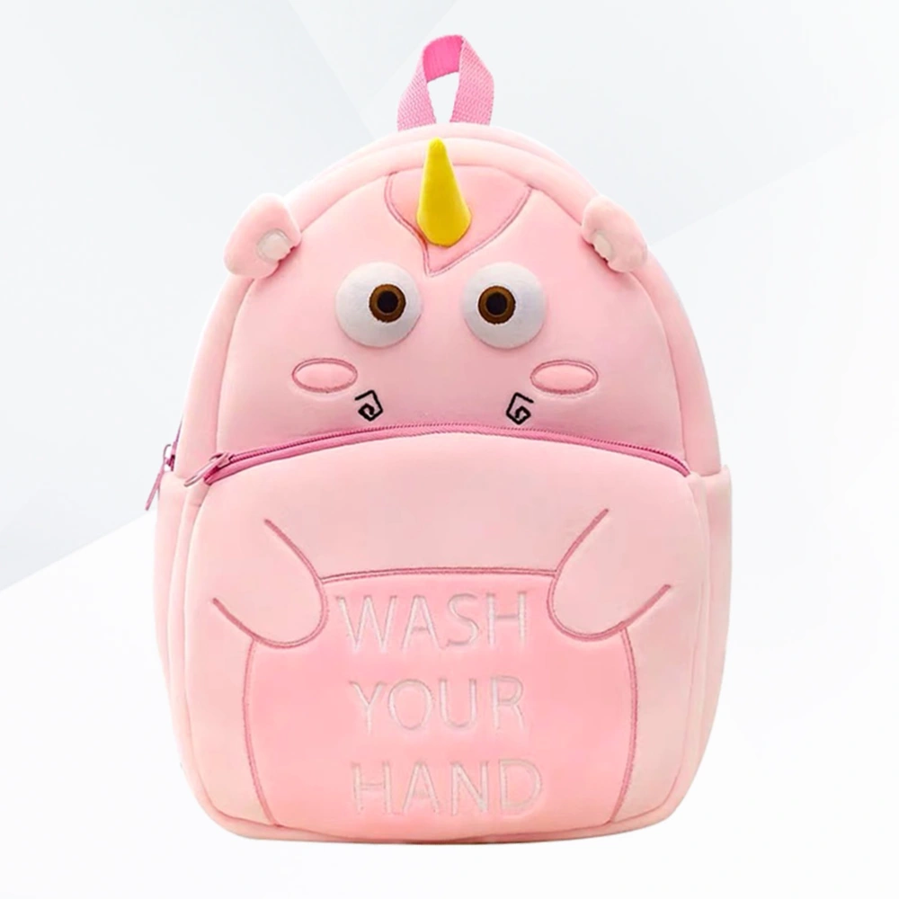 Pink Creative Unicorn Backpack Girls Satchel Plush Bookbag Fashion Adorable Travel School Bag