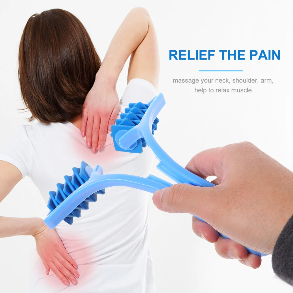 1pc Neck Massager Cervical Massager Handheld Body Muscle Shoulder Self-massage Roller