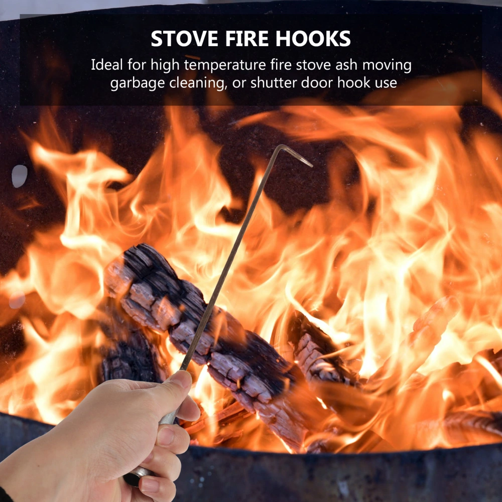 4pcs Stainless Steel Fire Pit Poker Sticks Fireplace Stoker (Assorted Color)