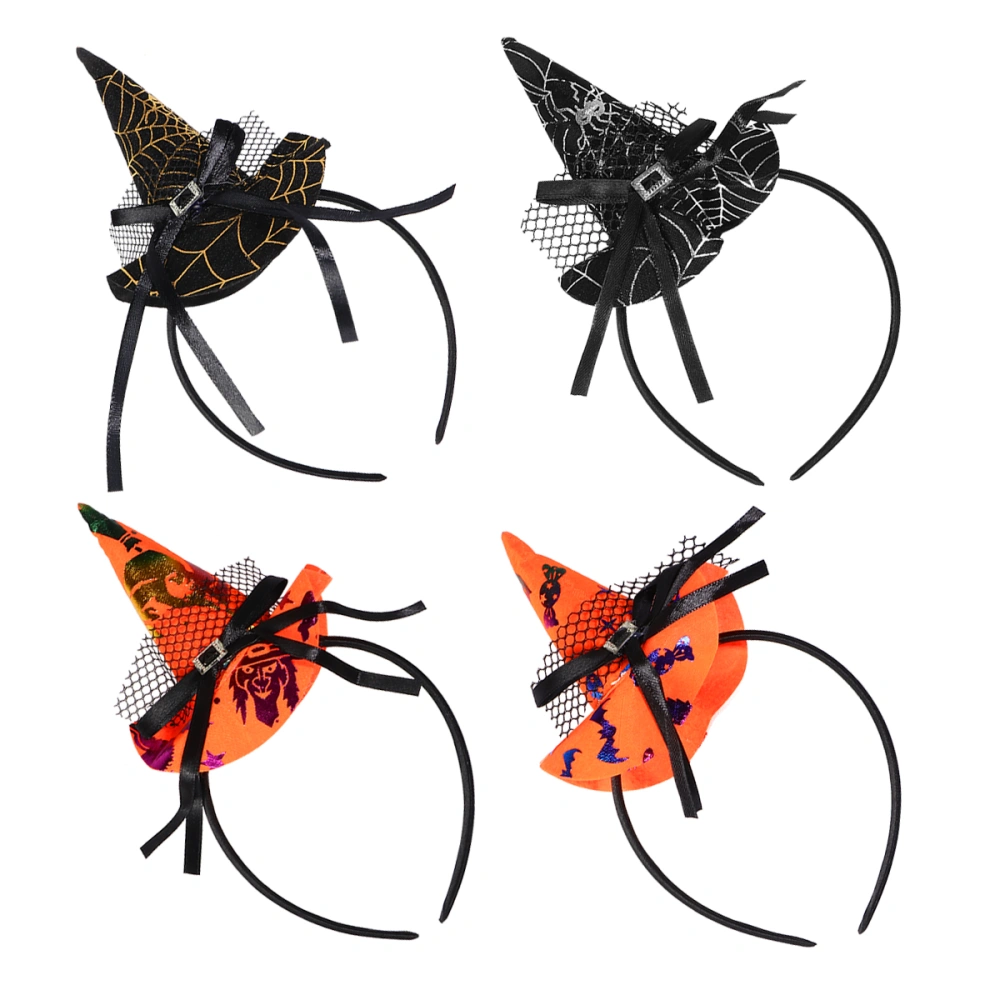 4pcs Halloween Hair Halloween Witch Headband Halloween Costume Accessory