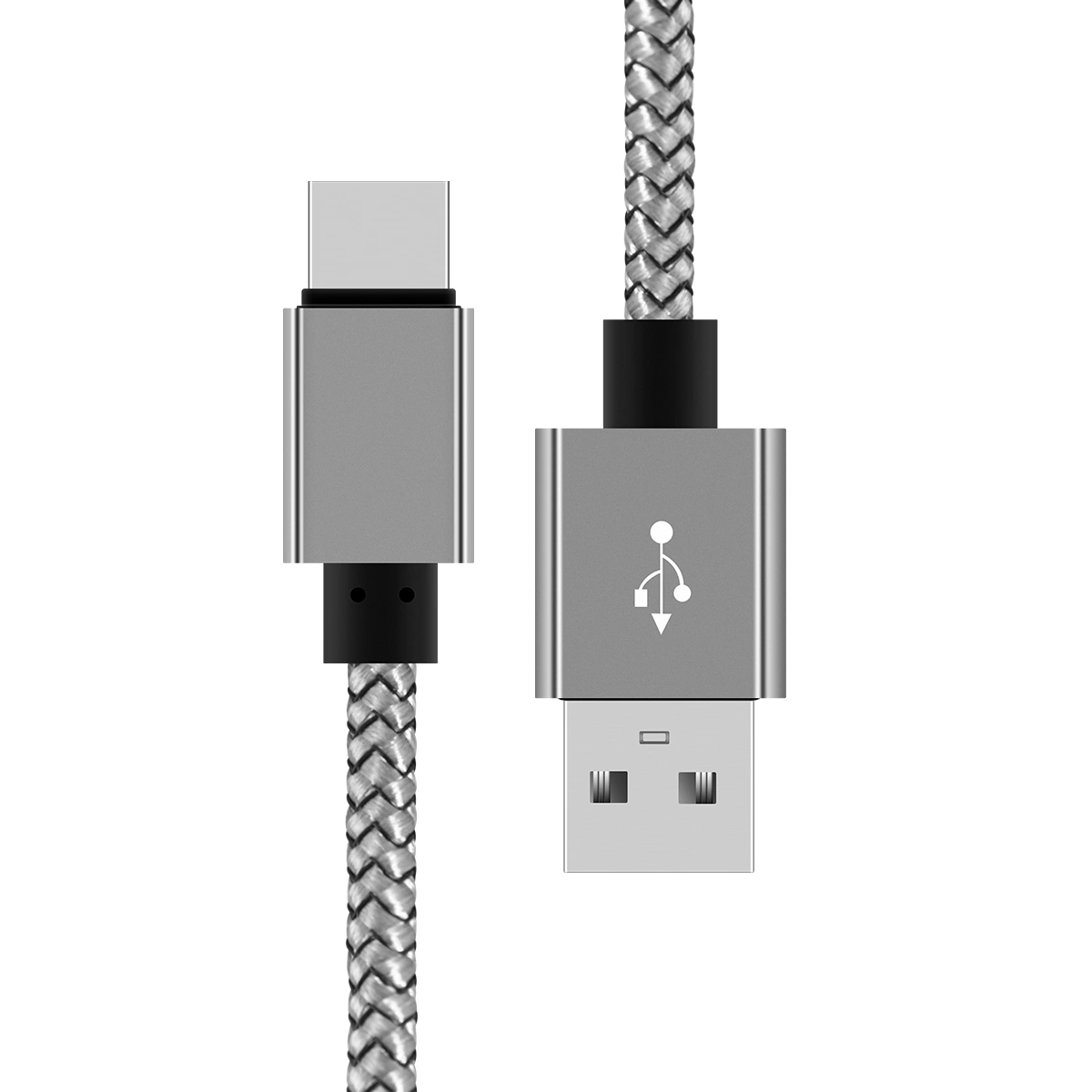 USB Type-C Cable Nylon Braided 2M 2.0A USB-C Quick Charger Fast Data Sync and Charging Cable for Galaxy S9/ S8/ S8 Plus/ Note 8/ Huawei P9/ Honor V8/ LG V30/ V20/ OnePlus 5 3T 2 and More (Black)