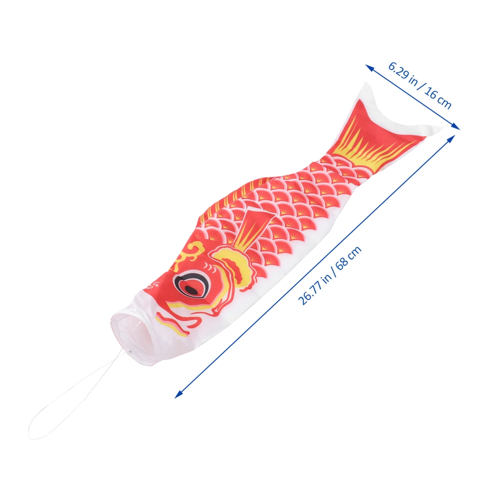 70cm Japanese Carp Flag Koinobori Windsock (Red)