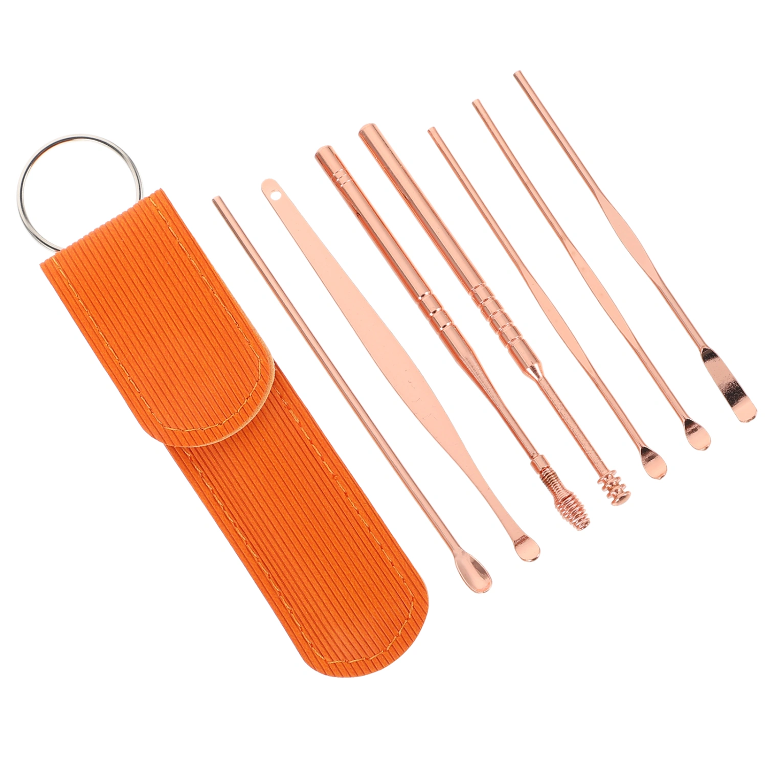 7Pcs Stainless Steel Earwax Removal Tools Ear Pick Tools Ear Cleaning Tools with Bag