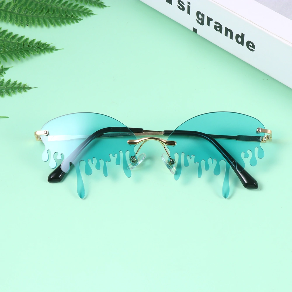 1PC Stylish Funny Sunglasses Creative Tears Style Sunglasses Stage Show Sun Glasses Party Supplies Sun Glasses Party Props Decor for Women (Green)