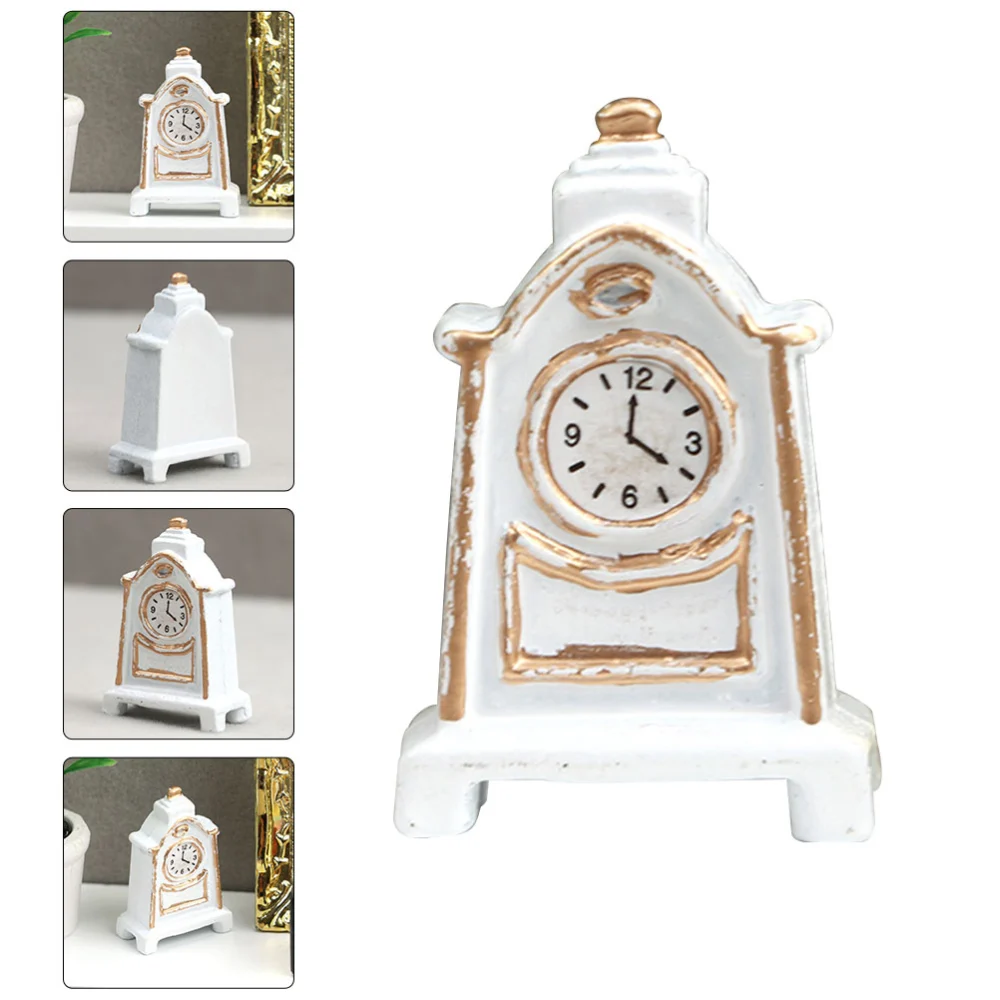 Mini House Decoration Retro Pendulum Clock Model Tiny Clock Ornament Miniature Furniture