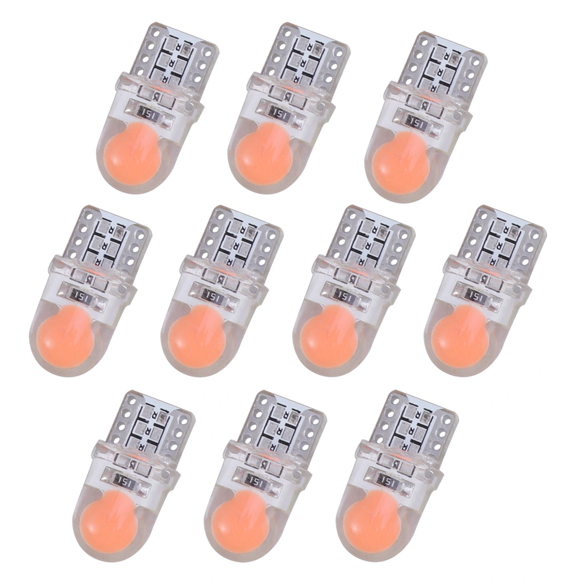 10 PCS Super Bright T10 Car Bulbs LED Canbus Lamp SMD Clearance Light Interior Reading Light (Red)
