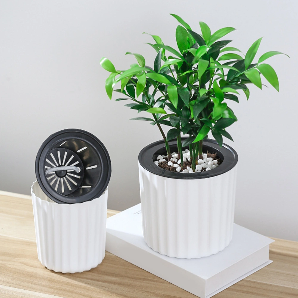 2Pcs Self Watering Pots Self Watering Flower Pots Plastic Violet Pots Decorative Planter for Plants