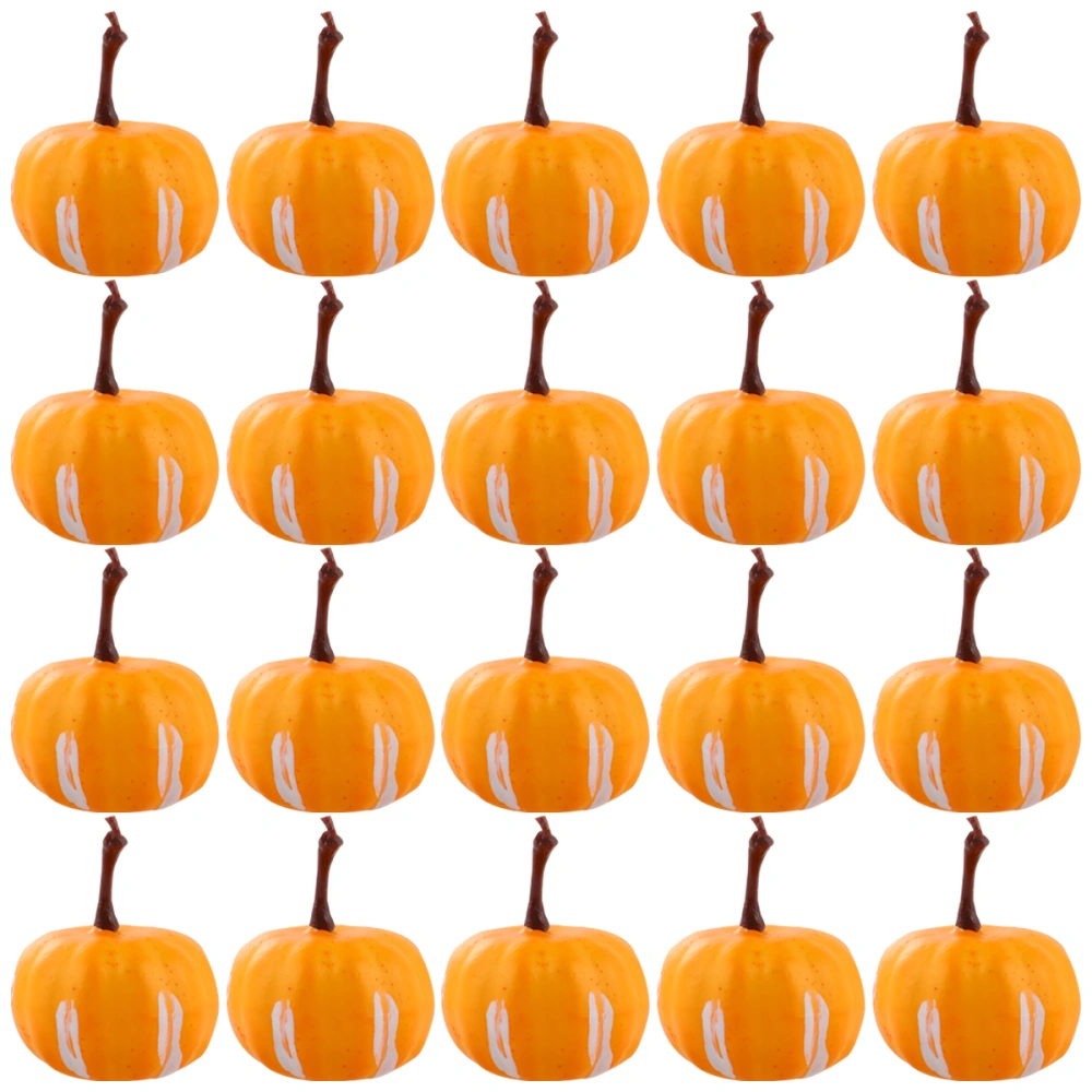 20pcs Halloween Simulation Pumpkin Halloween Decoration Artificial Mini Pumpkin