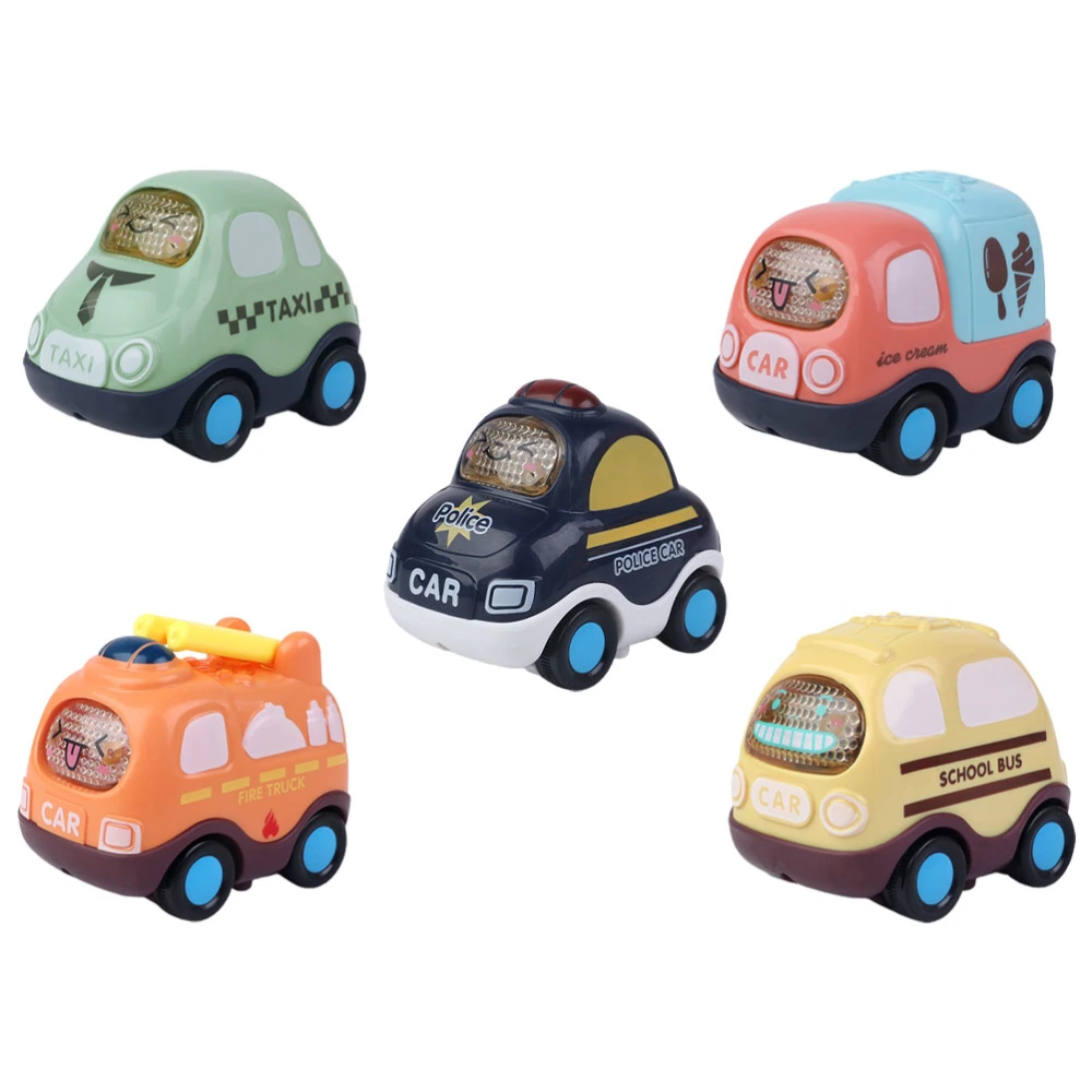 5pcs Kids Interesting Inertia Car Toys Adorable Cartoon Inertia Car Toys