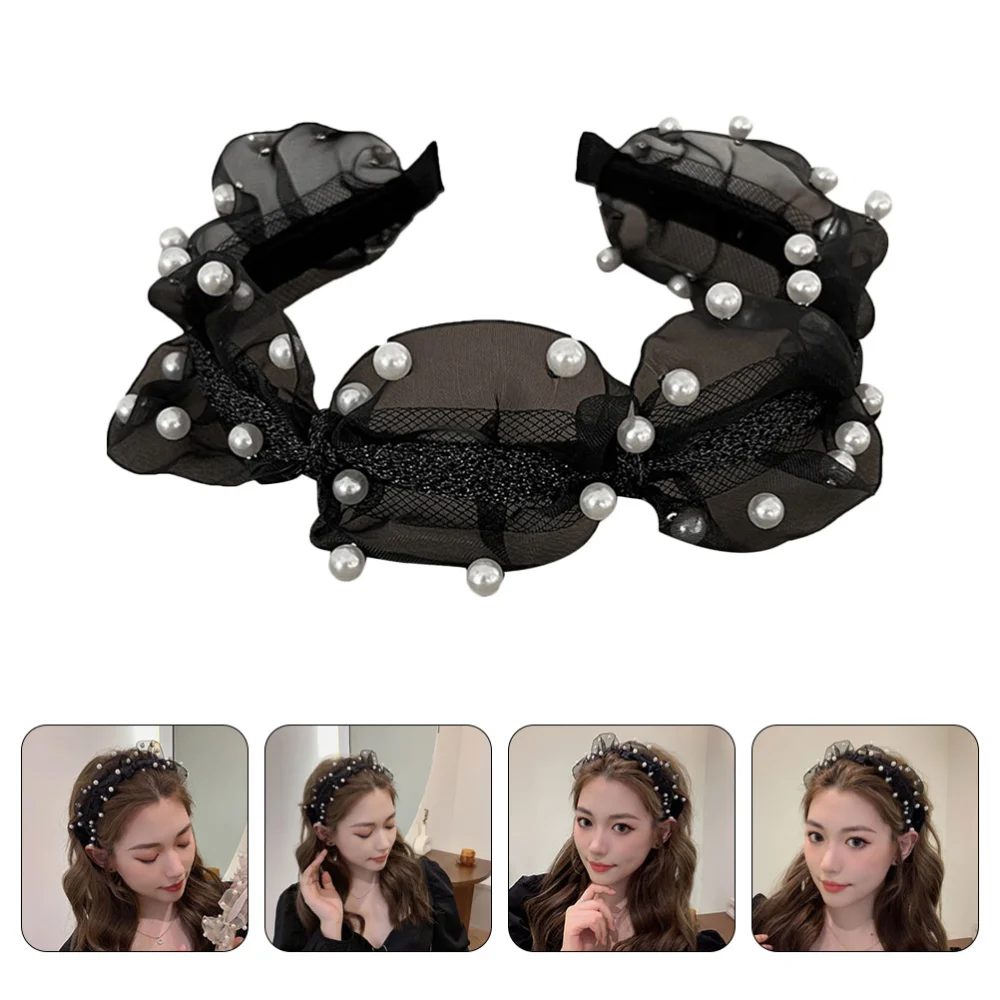 French Style Unique Women Pearl Hairband Versatile Hair Decor Stylish Headdress