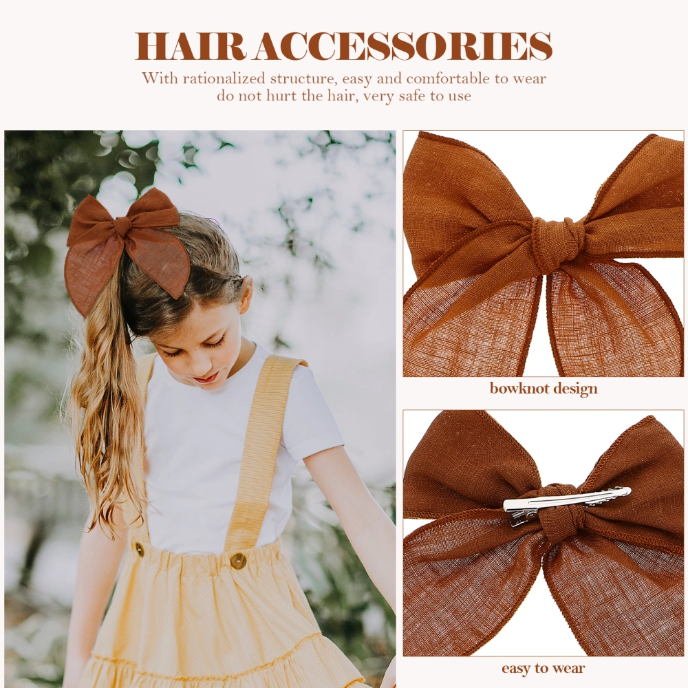 4Pcs Hair Bows Clips Beautiful Girls Party Hairpin Lovely Kids Headdress Hair Decors