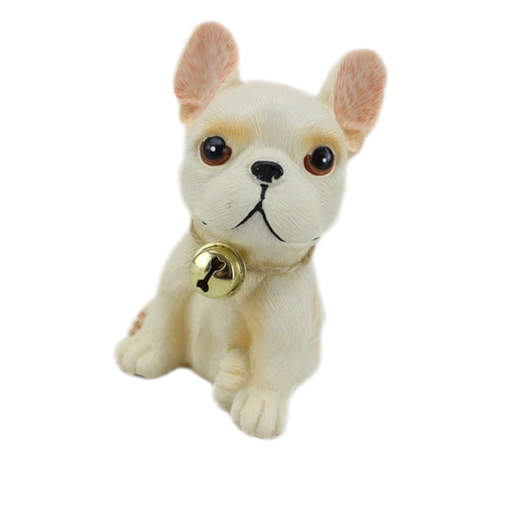 Imitation Resin Dog Decoration Desktop Puppy Ornaments Layout Props for Home Mini Landscape White