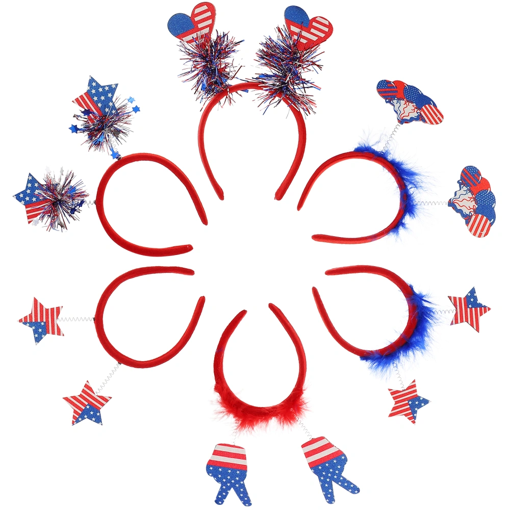 6Pcs Independence Day Party Hairbands Costume Head Decors Carnival Head Bands