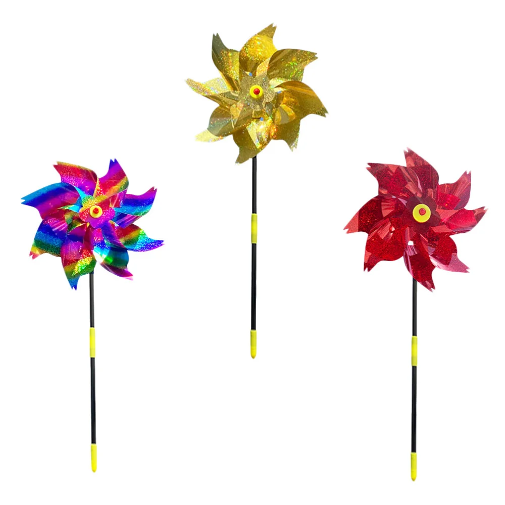 3PCS Octagonal Bird Repellent Windmill Outdoor Bird Repellent Tool Windmill