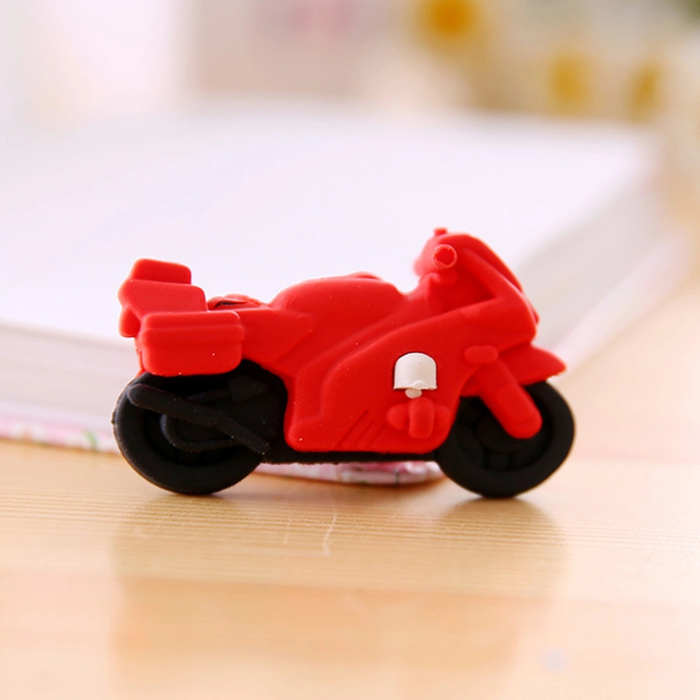 20Pcs Toddlers Erasers Cartoon Motorcycle Erasers Children Drawing Erasers Students Gifts