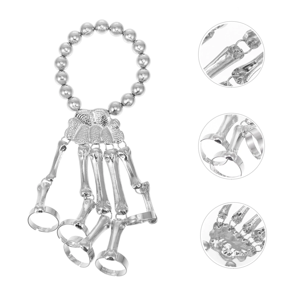 1Pc Exaggerated Bracelet Punk Style Skull Bracelet Alloy Wrist Jewelry