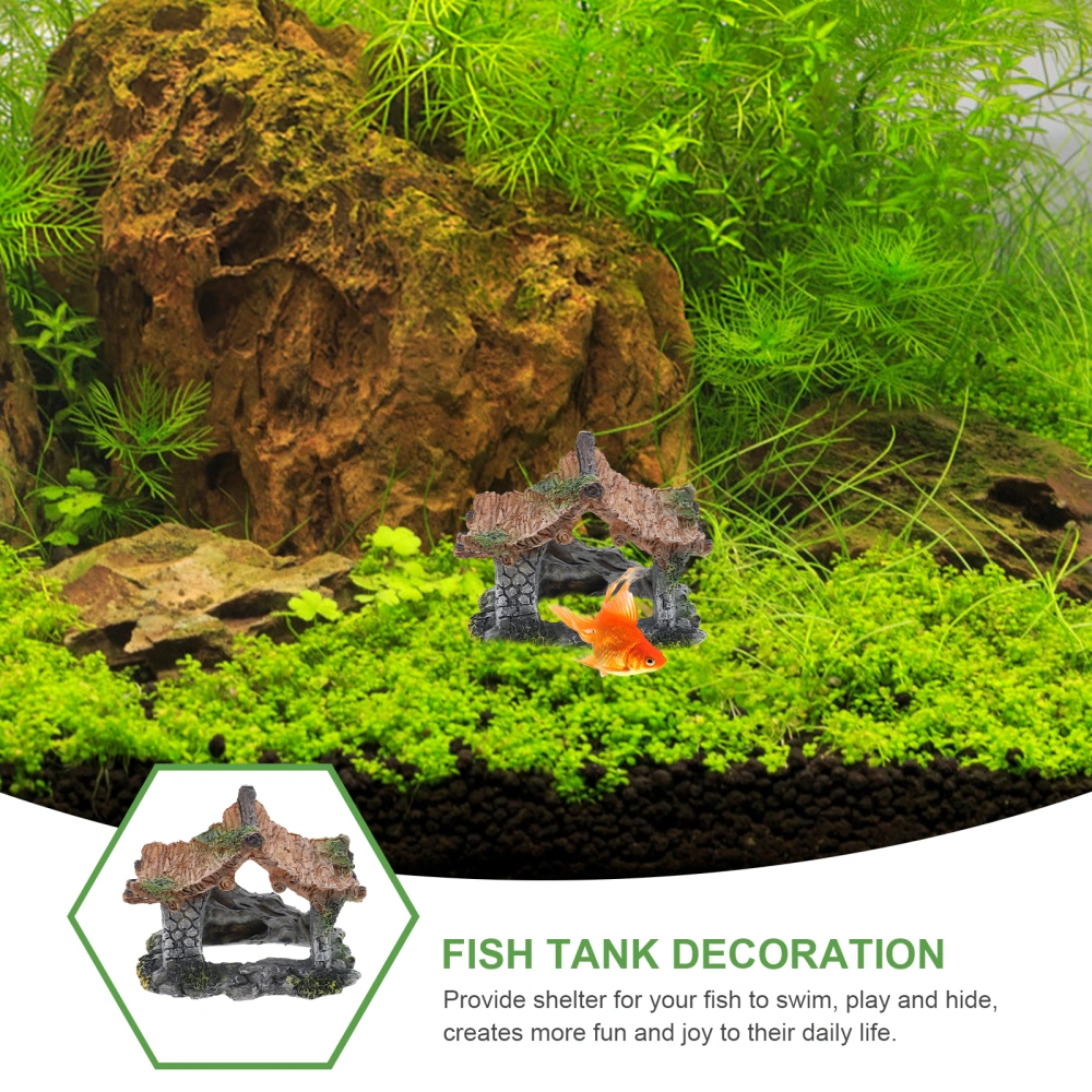 Fish Tank Cottage Ornament Underwater Simulation House Shrimp Breeding Shelter