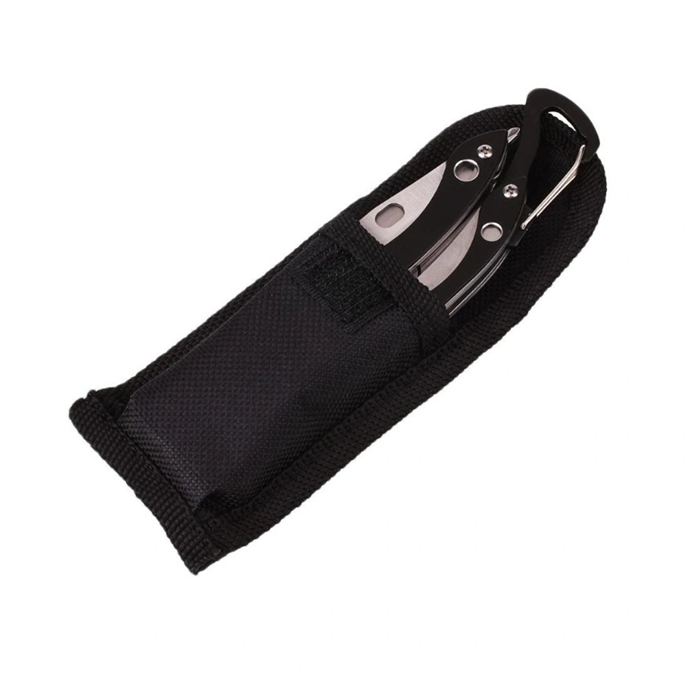 Multifunctional Portable Pliers Mini EDC Tool Key Chain Folding Pocket Size Non-slip Tool (Black)