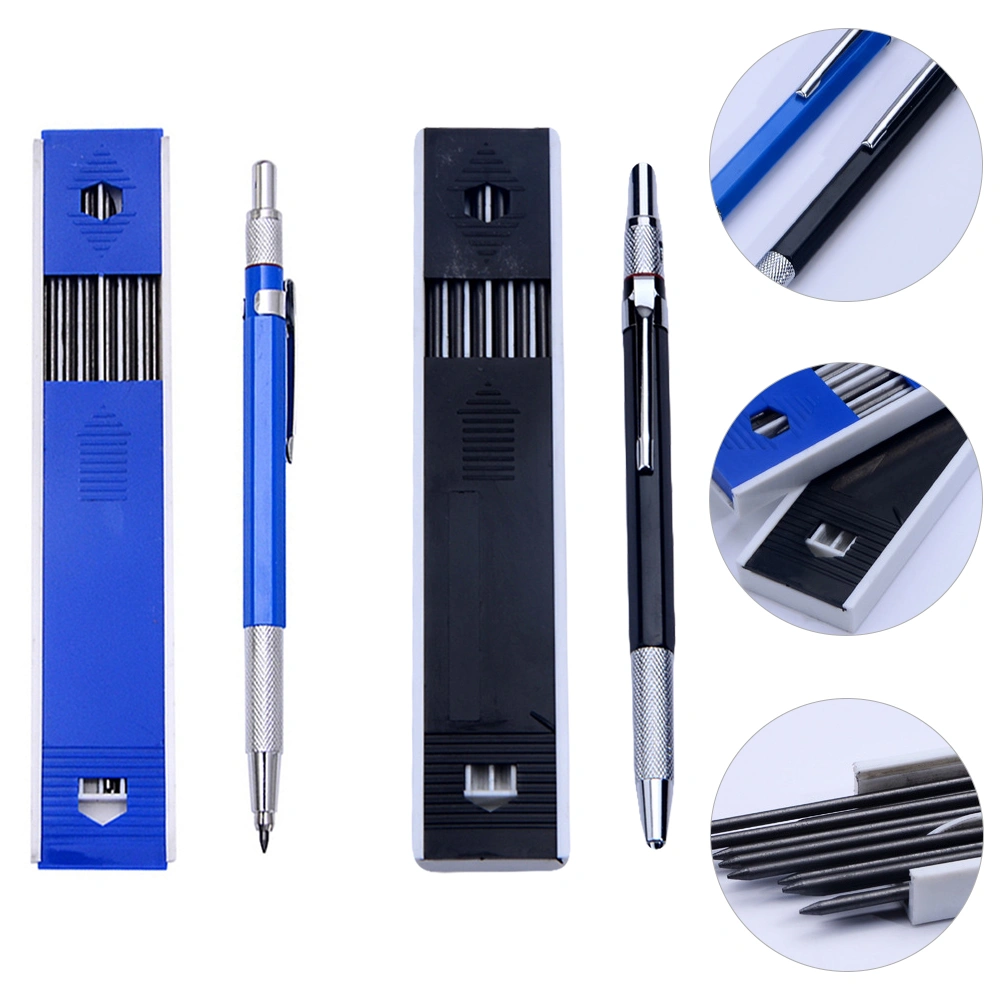 2 Sets Mechanical Pencil Automatic Lead Pencils for Carpenters Drawing Marking
