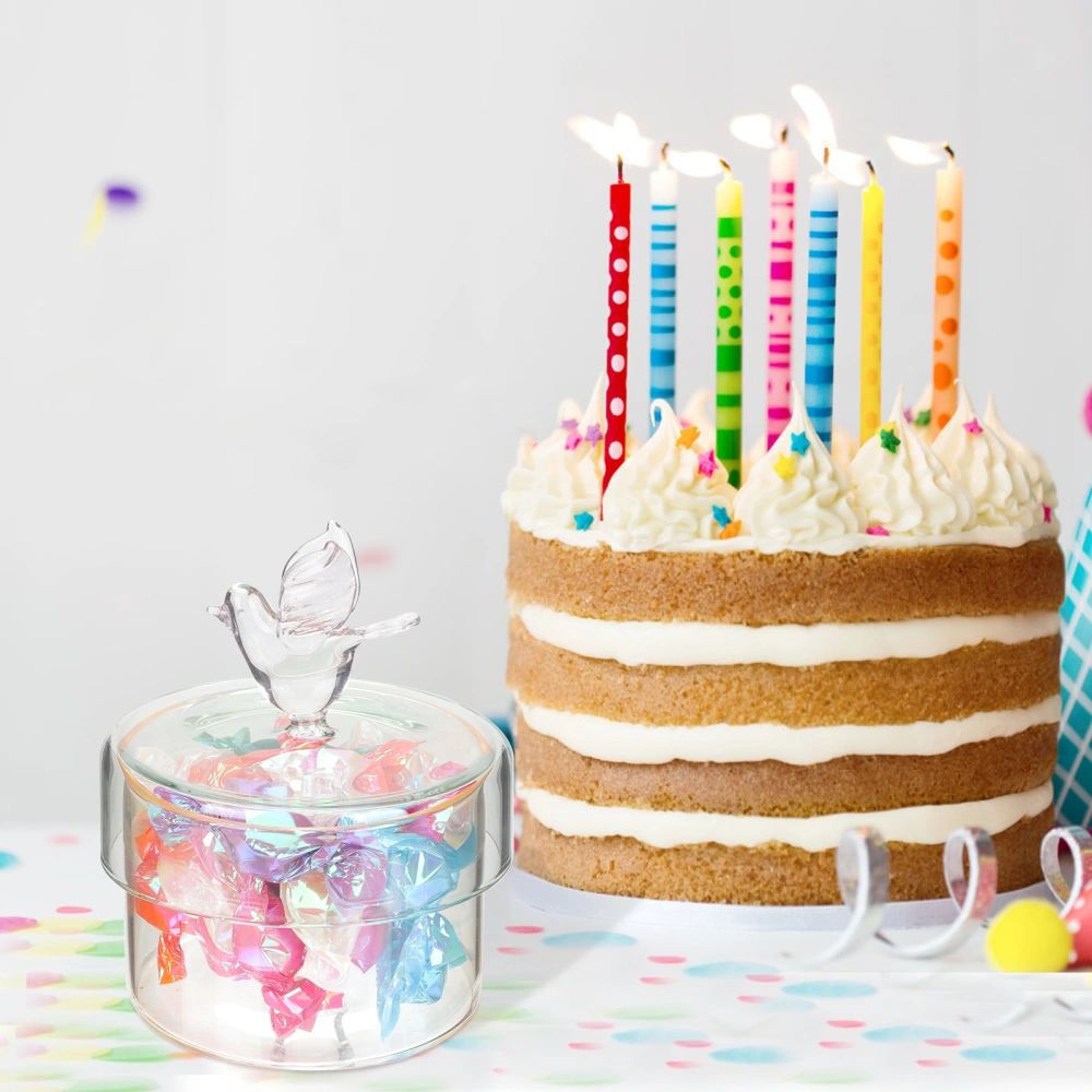 Mini Cake Plate with Lid Glass Cake Stand Candy Holder Dessert Display Dome