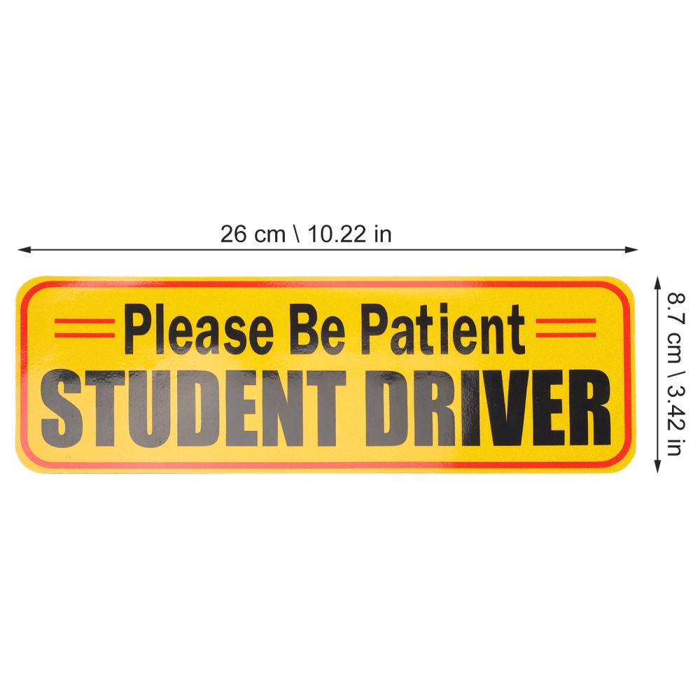 5pcs Student Driver Magnet Magnetic Reflective Bumper Sticker for Car Truck