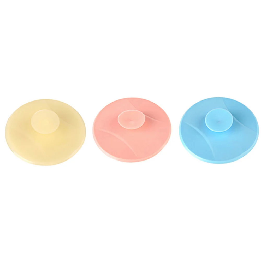 3Pcs Toilet Convenient Sink Plug Bath Tub Sink Mouth Drain Hole Water Stopper Plug Random Color