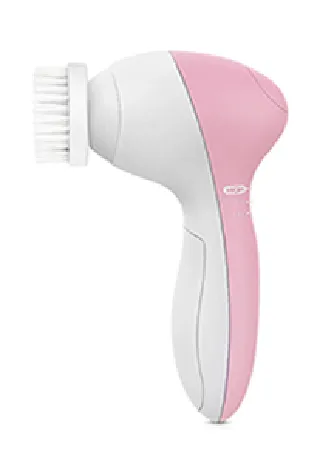 Coslus 7-in-1 Face Cleansing Brush Electric Facial Cleaning Brush Skin Care Massaging Device with Replacement Heads (Pink)