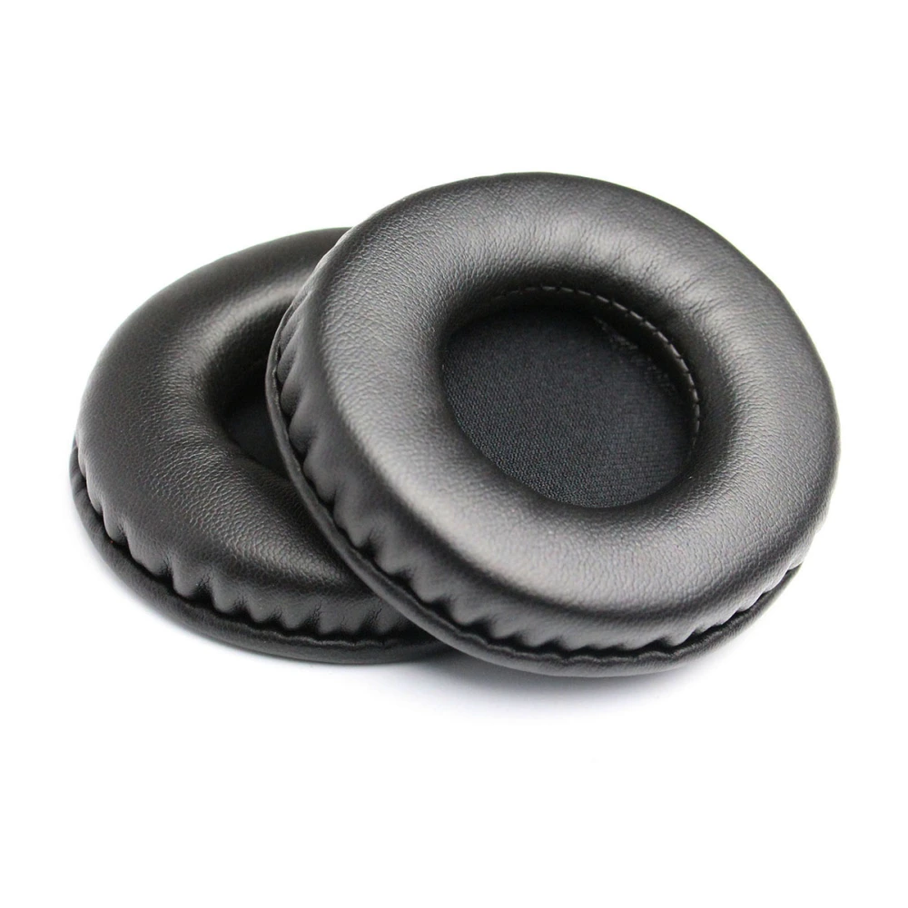 2pcs 60mm Ear Pad Replacement Cover Headphones Headset Pads Sponge Earpads Cushions (Black)