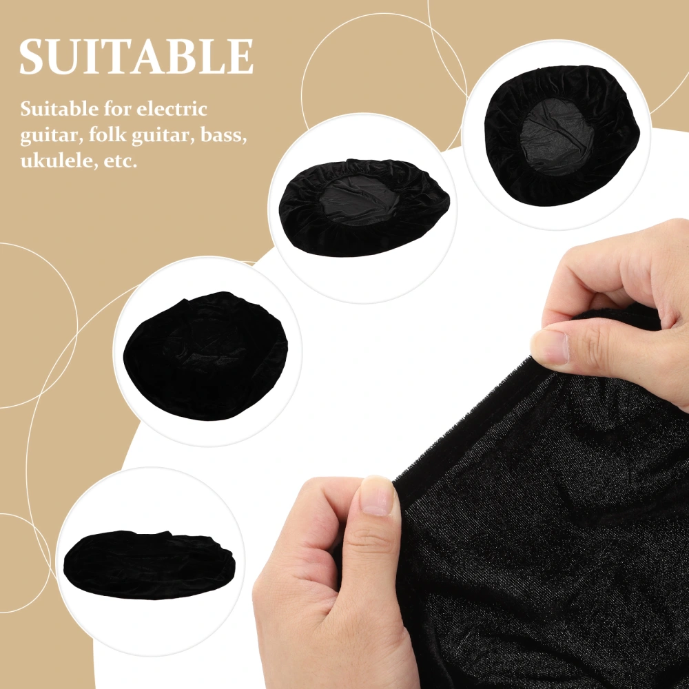 1pc Black Flannel Guitar Dust Cover Protective Cover for Folk Guitar (Black)