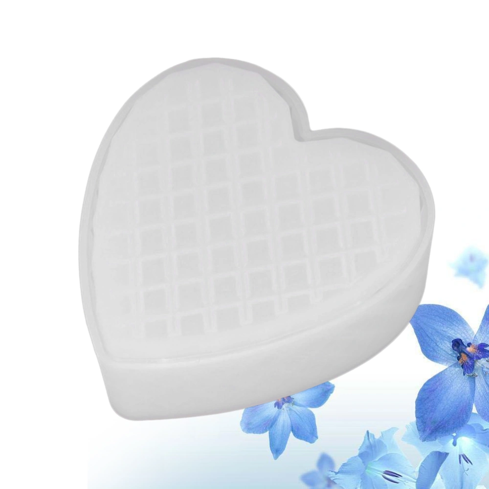 DIY Epoxy Gel Mold Storage Box Mold Jewelry Heart Shape Silicone Storage Box Epoxy Cake Decorating Tools Soap Moulds (White)