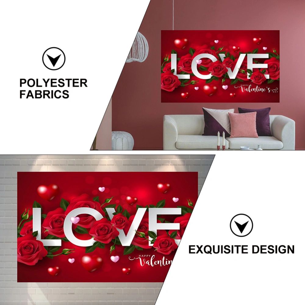 Valentine's Day Photography Backdrop Hanging Party Decoration Banners Backdrop