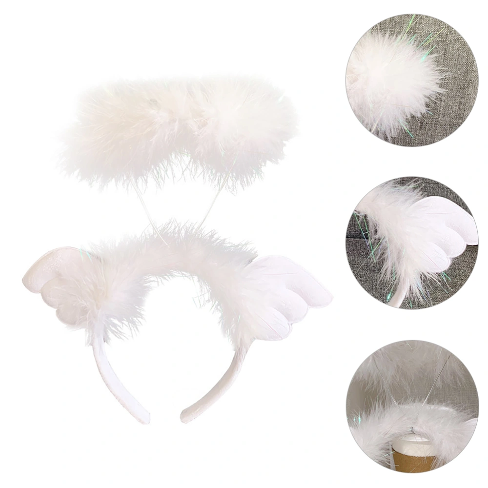 1pc Lovely Angel Hair Girl Headdress Photo Prop Girl Wing Headdress