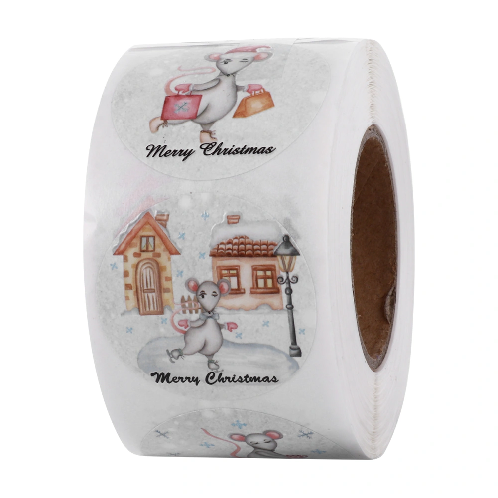 1 Roll Christmas Sealing Stickers Festival Adhesive Stickers Gift Tag Sticker