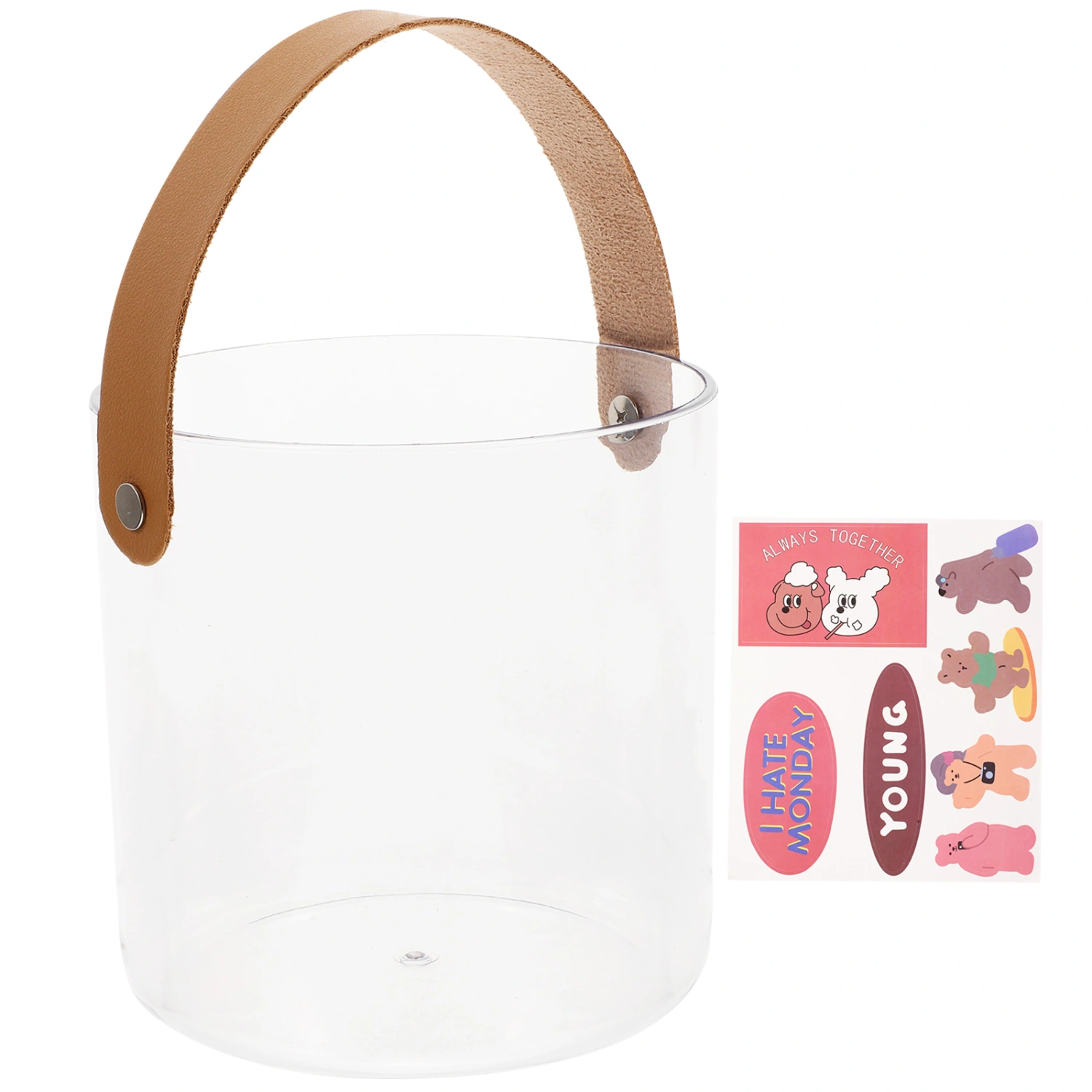 Transparent Fruit Bag Fashion Handle Bag Handbag Fruit Picnic Basket with Handle