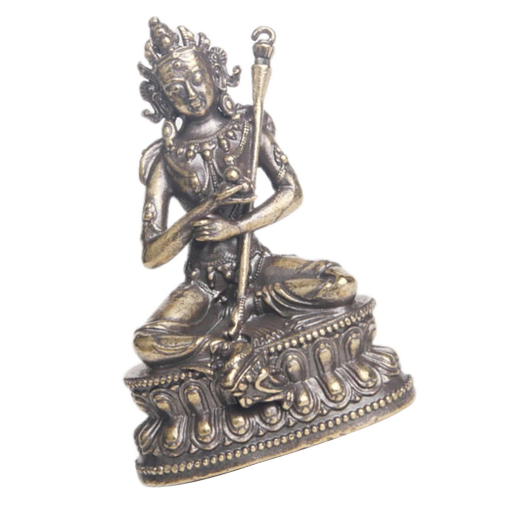 Retro Style Brass Craft Buddha Tabletop Ornament Home Desktop Buddha Decor