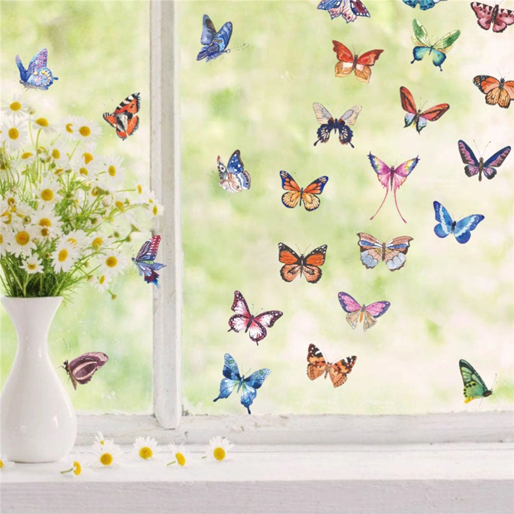 1Set Colorful Butterflies Wall Sticker Kids Room Wall Decal Home Backdrop Ornament