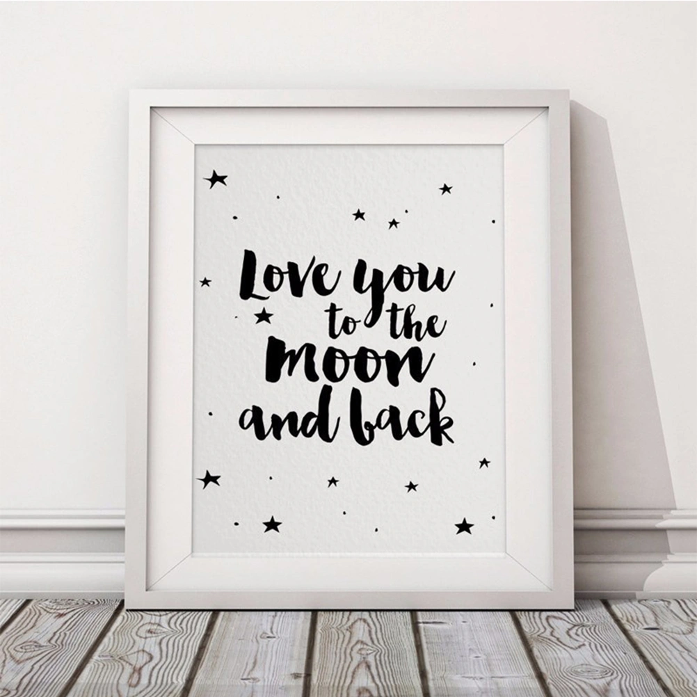 Love You to the Moon and Back Modern Wall Art Canvas Wall Decorative Painting for Home Decor 30 x 40cm