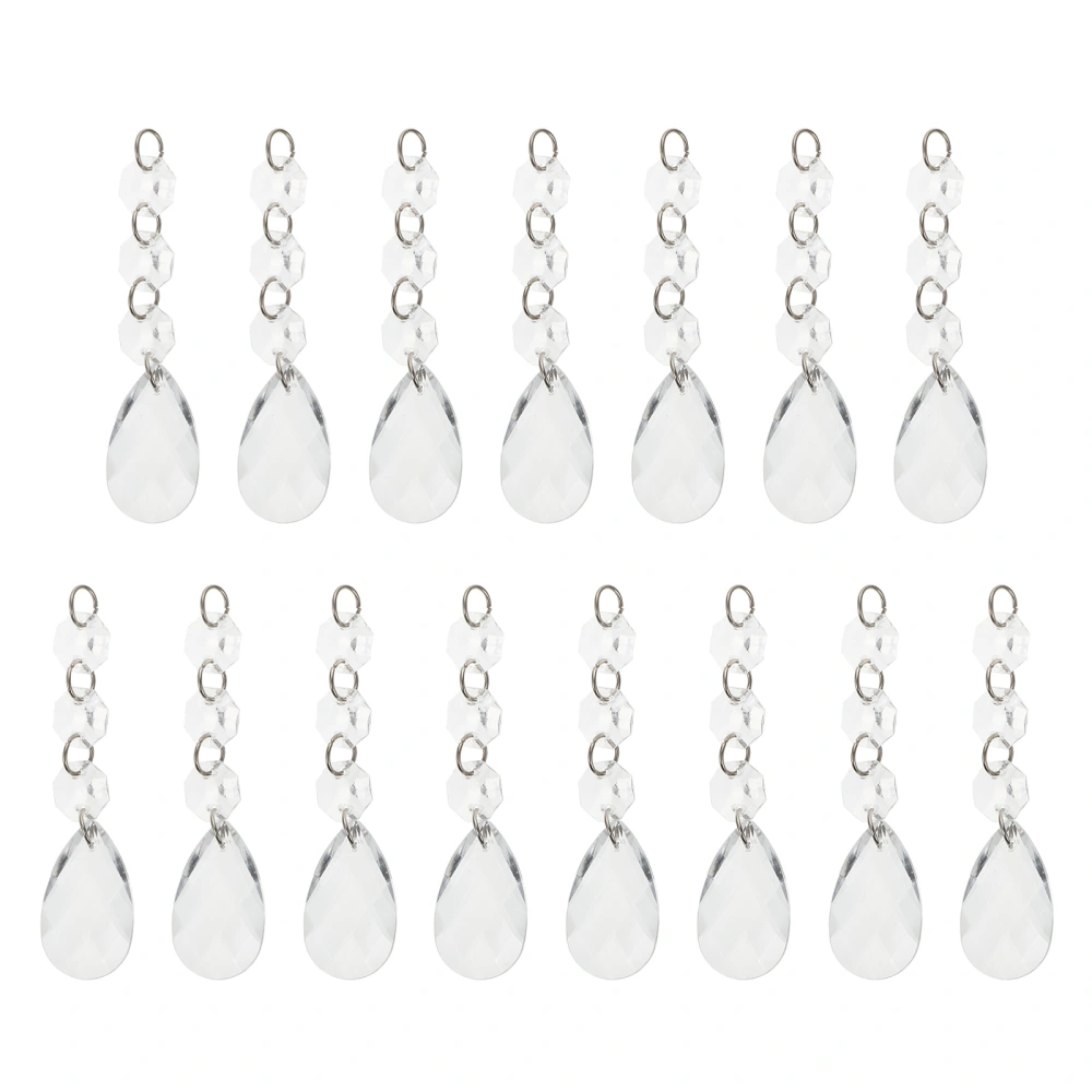 15Pcs Simple Lovely Xmas Party Hanging Ornament Water Drop Design Decor