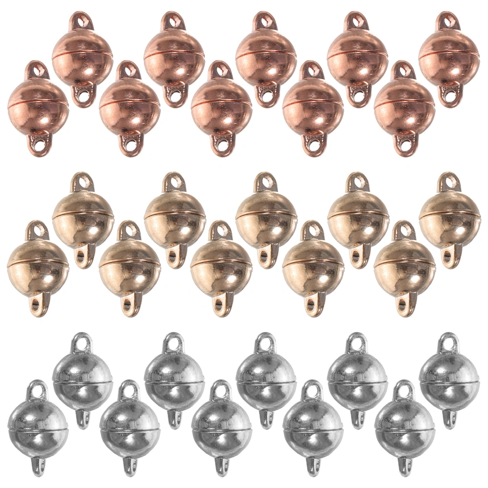 30pcs Magnetic Clasps Round Jewelry Making Clasps Magnetic Jewelry Clasps