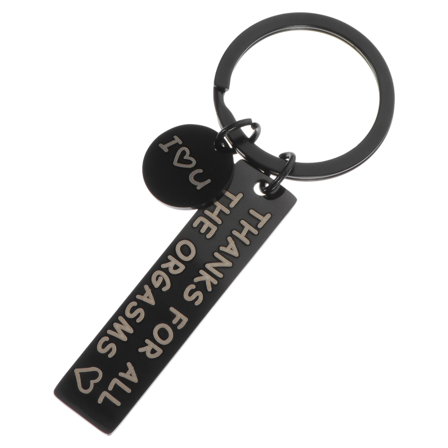 Stainless Key Ring Fashionable Key Chain Lettering Key Holder Couple Use Key Chain