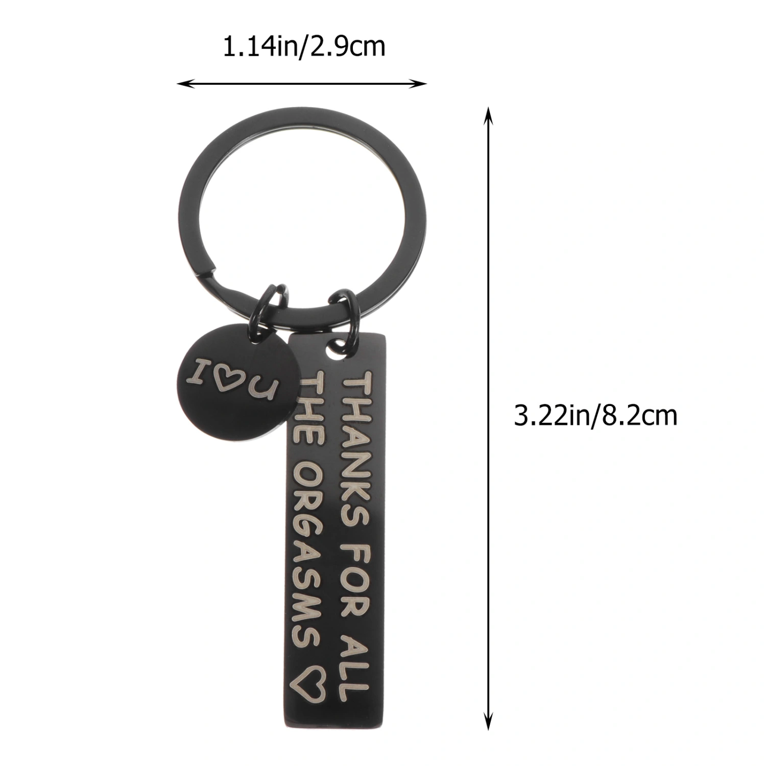 Stainless Key Ring Fashionable Key Chain Lettering Key Holder Couple Use Key Chain