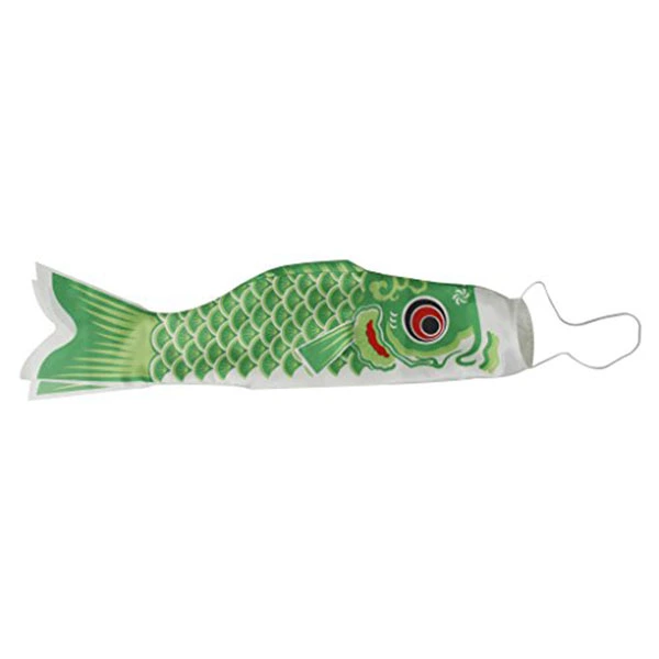 55cm Japanese Carp Flag Koinobori Windsock (Green)