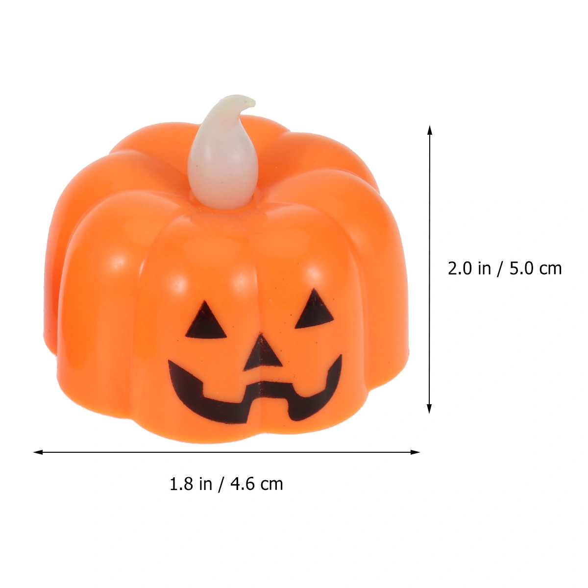 6pcs Halloween Candle Lantern Pumpkin Lamp LED Light Orange Glowing Lights for Haunted House Bar KTV Decorations Desktop Decorations Random Pattern