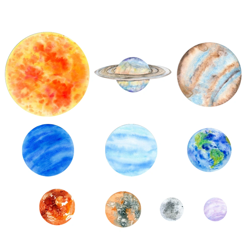 1 Set of DIY Wall Sticker Luminous Solar System Planet Wall Decal Kids Room Decoration